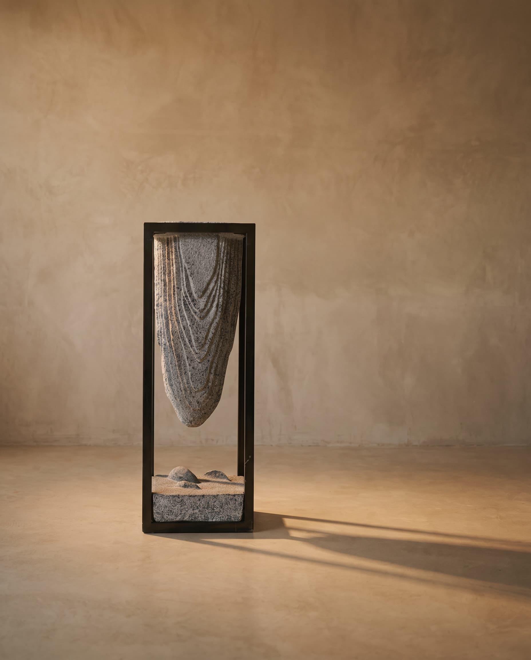 The Planter rock in a metal frame medium